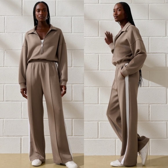 Abercrombie & Fitch YPB NeoKnit Long Sleeve Half Zip Jumpsuit - Picture 1 of 7